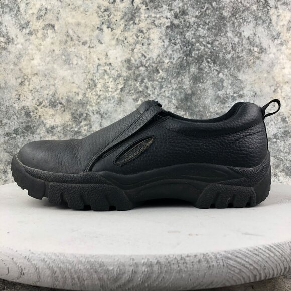 Roper Men\'s Size 10 Performance Black Leather Round Toe Slip On Sport Shoes main image 13